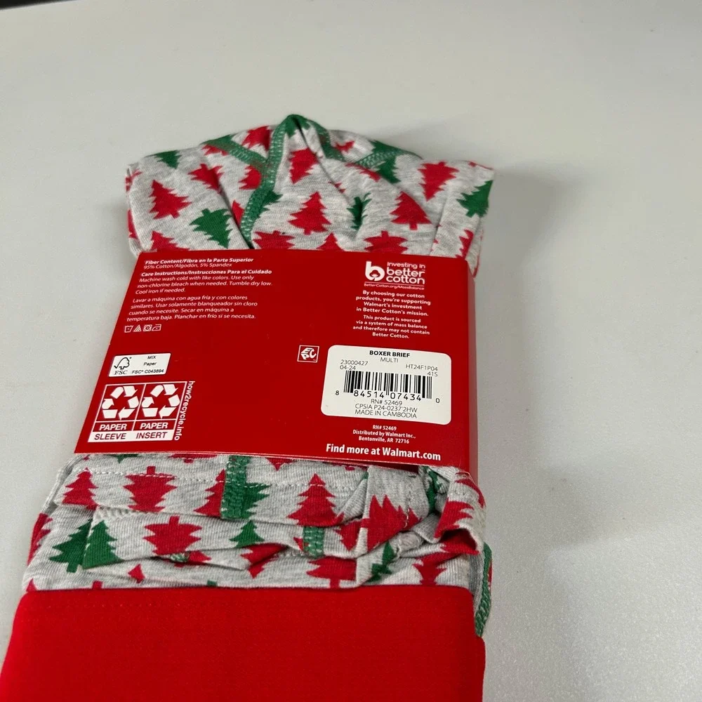 Holiday Time Christmas Tree Boxer Briefs Holiday Underwear Mens‎ XL 40-42 NWT